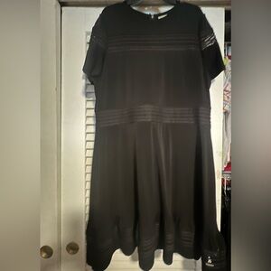 Womens Michael Kors Mix-Mesh Ruffle Dress 3XL